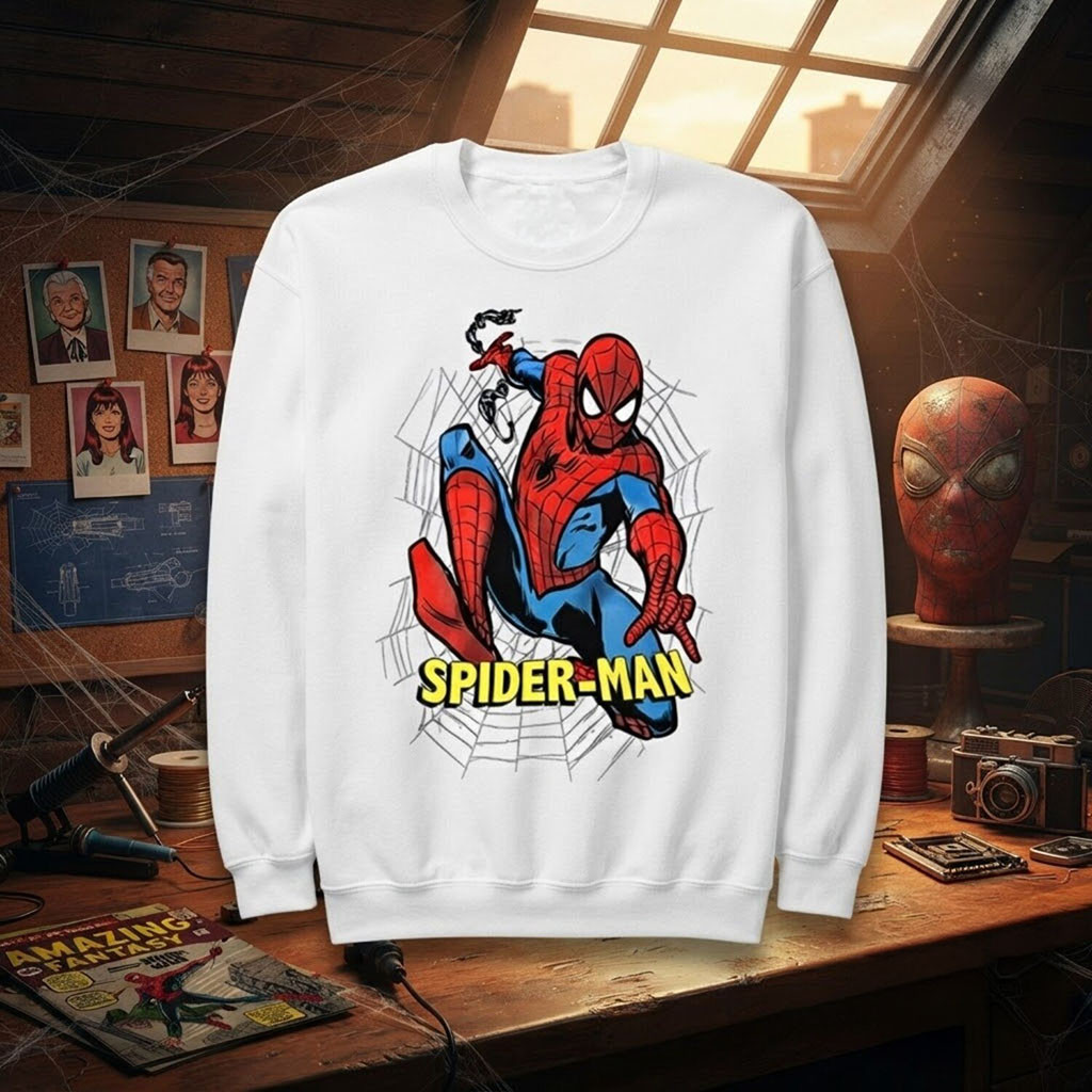 Michael B Jordan X Spider Man 2026 Sweatshirt White Spider Man Brand New Day Merch Fan Gifts Michael B Jordan X Spider Man 2026 Sweatshirt White Spider Man Brand New Day Merch Fan Gifts