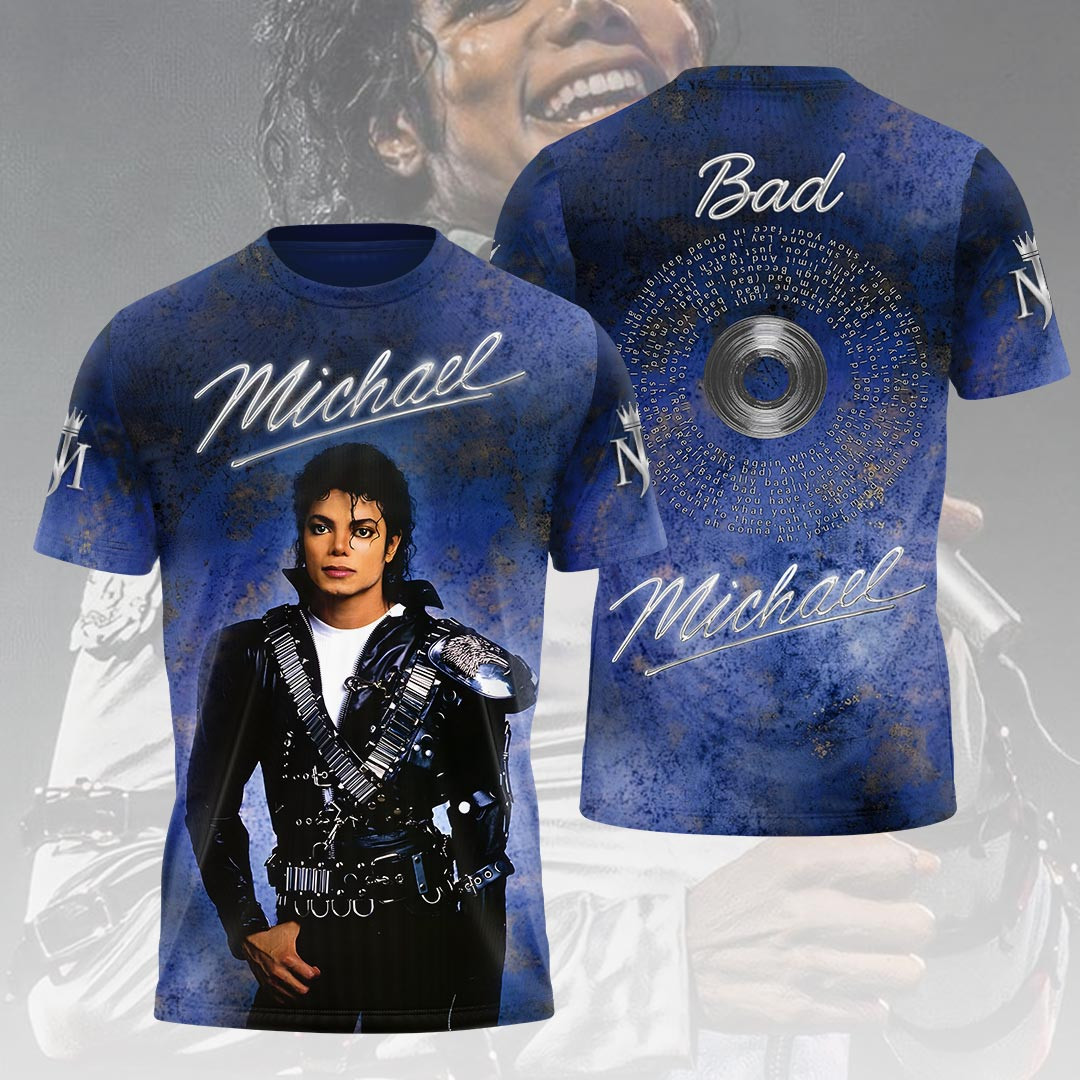 Michael Jackson Bad Lyric T-Shirt Michael Jackson Merch Present For Music Lovers - Kdjoy Michael Jackson Bad Lyric T-Shirt Michael Jackson Merch Present For Music Lovers - Kdjoy