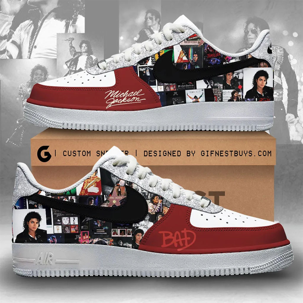 Michael Jackson BAD Sneakers Michael Jackson Merch Music Related Gifts For Guys - Kdjoy
