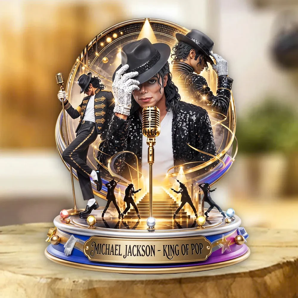 Michael Jackson King Of Pop Acrylic Plaque Michael Jackson Merch Decor Gift For Music Fans - Kdjoy Michael Jackson King Of Pop Acrylic Plaque Michael Jackson Merch Decor Gift For Music Fans - Kdjoy