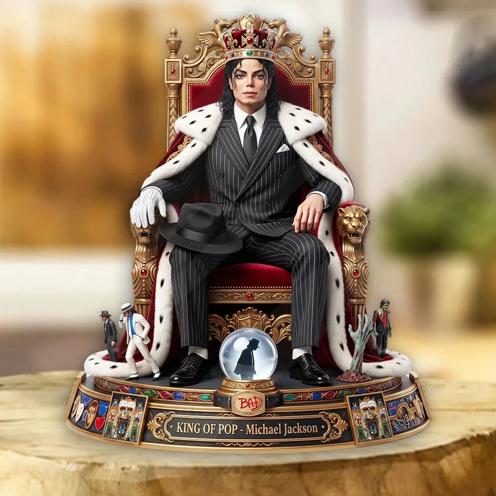 Michael Jackson King Of Pop Acrylic Plaque Michael Jackson Merch Display Decor Gift For Fans - Kdjoy