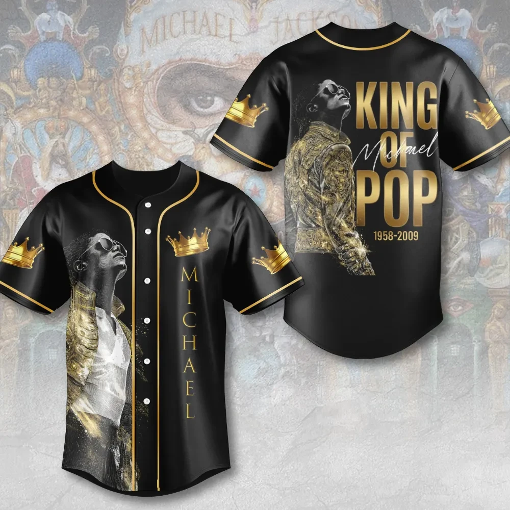 Michael Jackson King Of Pop Baseball Jersey 2026 Michael Jackson Merch Gift For Music Lovers - Kdjoy