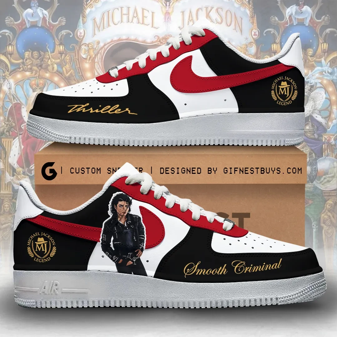 Michael Jackson Legend Shoes Smooth Criminal Sneakers Michael Jackson Merch Gifts For Fans - Kdjoy