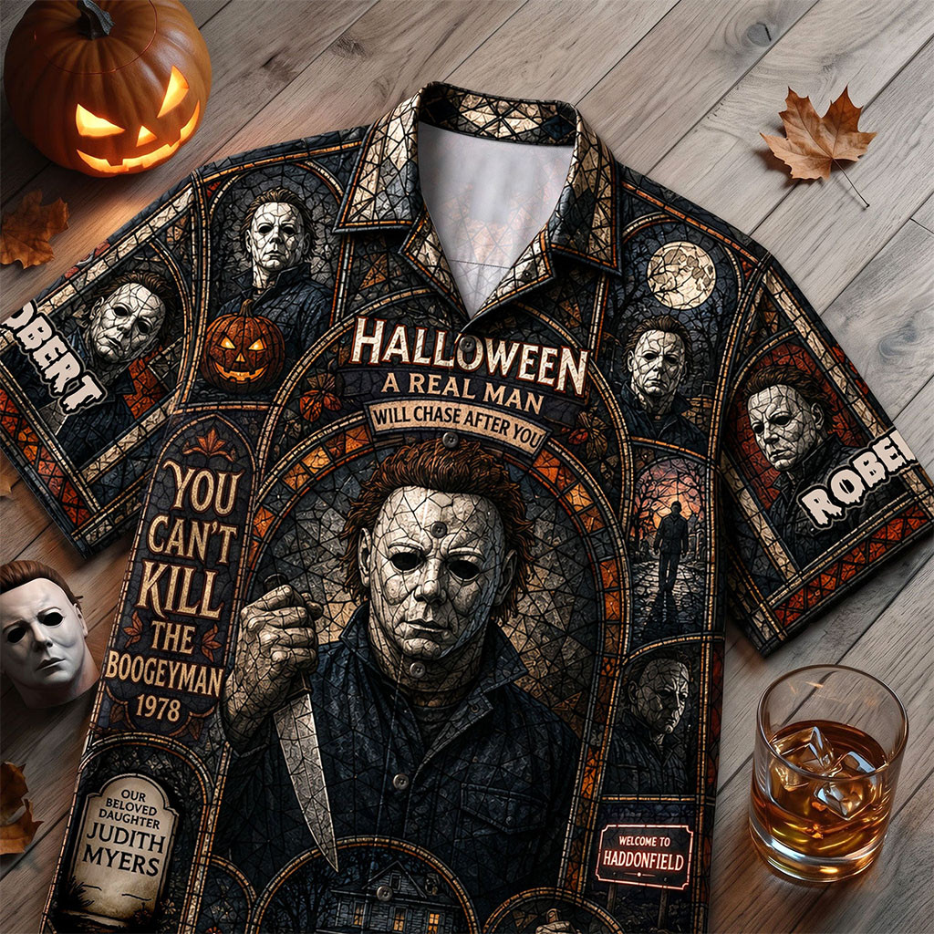 Michael Myers Halloween A Real Man Will Chase After You Hawaiian Shirt Gifts Horror Lovers