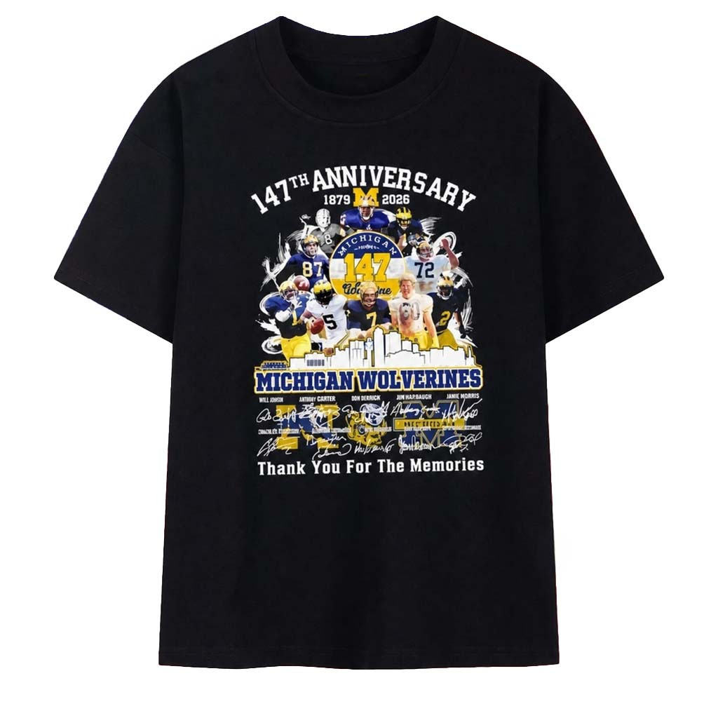 Michigan Wolverines 147th Anniversary 1879 2026 Rick Leach And Legends Shirt Football Fan Merch
