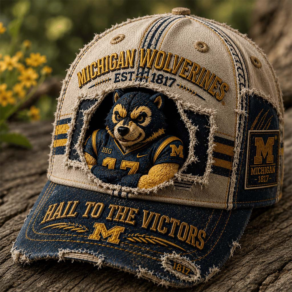 Michigan Wolverines Est 1817 Hail To The Victors Hat Wolverines Merch Gifts For Football Fan - Kdjoy