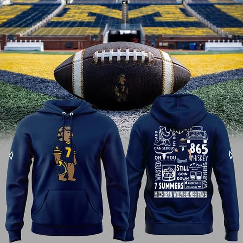 Michigan Wolverines Football X Morgan Wallen Hoodie Wolverines Merch Gifts For Football Fan - Kdjoy