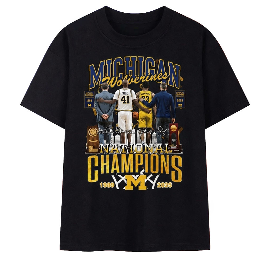 Michigan Wolverines Merch National Champions Signatures Basketball Shirt Wolverines Fans Gifts - Kdjoy Michigan Wolverines Merch National Champions Signatures Basketball Shirt Wolverines Fans Gifts - Kdjoy