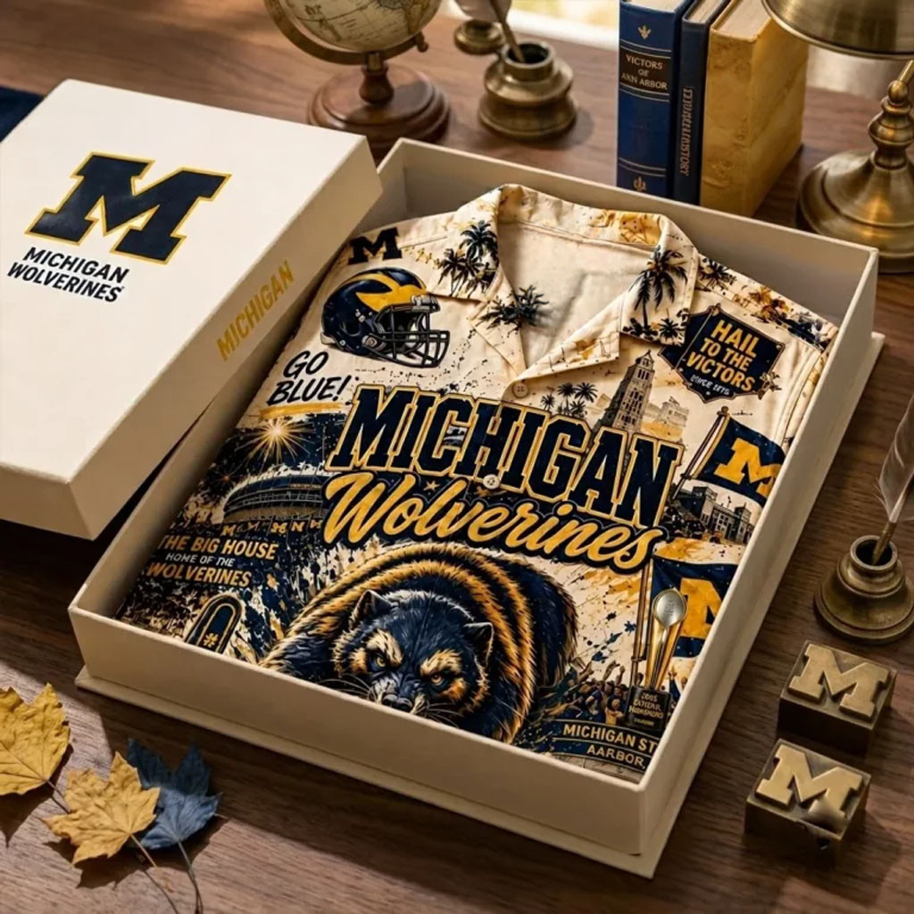 Michigan Wolverines National Champions Hawaiian Shirt Wolverines Merch Summer Gifts For Fans - Kdjoy