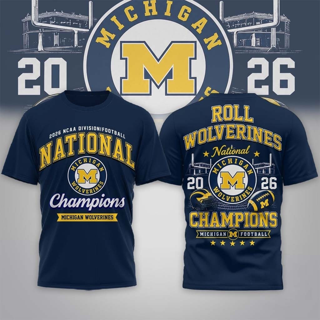 Michigan Wolverines Road to Glory 2026 Football Champions Shirt Wolverines Merch Fans Gifts - Kdjoy