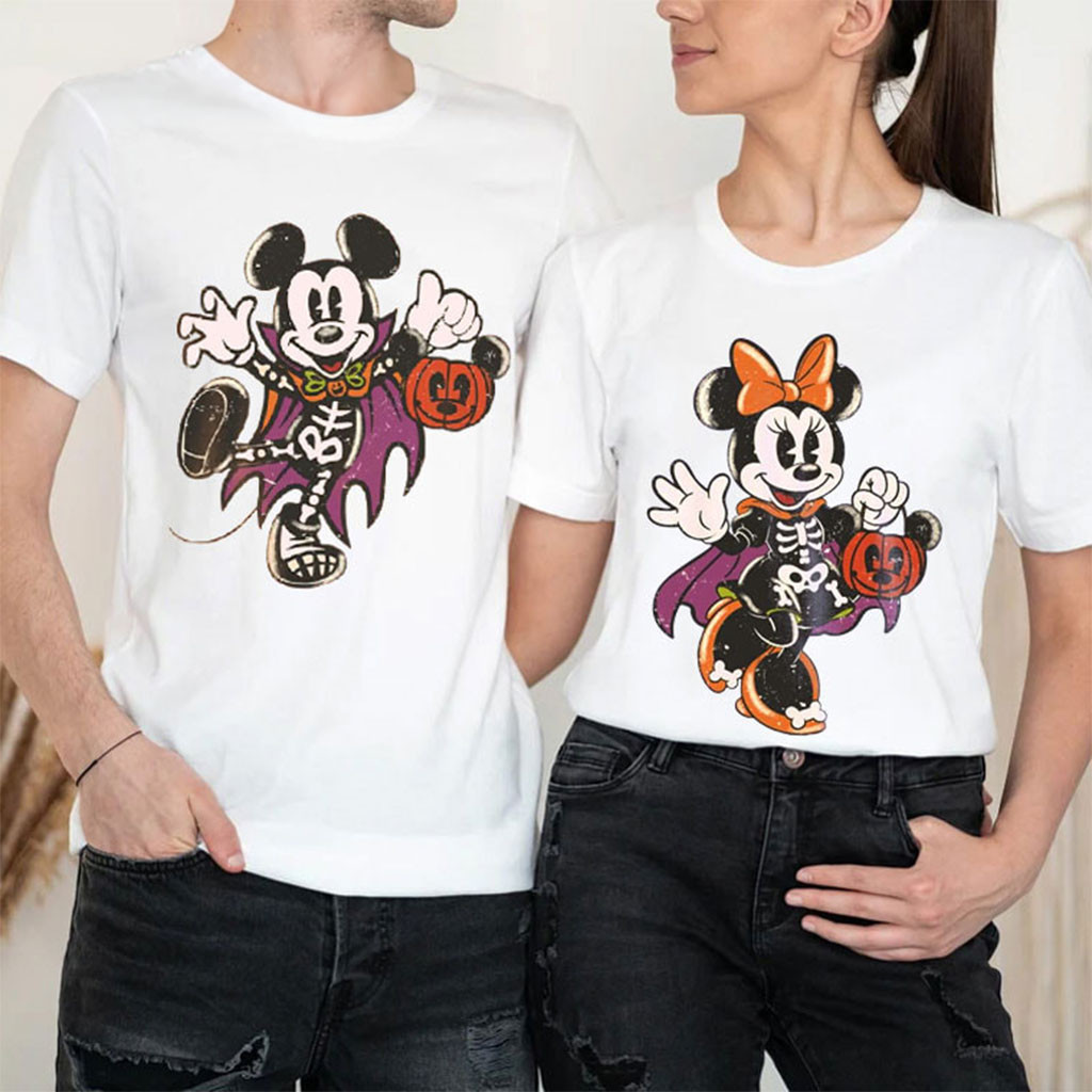Mickey And Minnie Trick Or Treat Halloween Matching Couples Shirts Disney Halloween Shirts - Kdjoy Mickey And Minnie Trick Or Treat Halloween Matching Couples Shirts Disney Halloween Shirts - Kdjoy