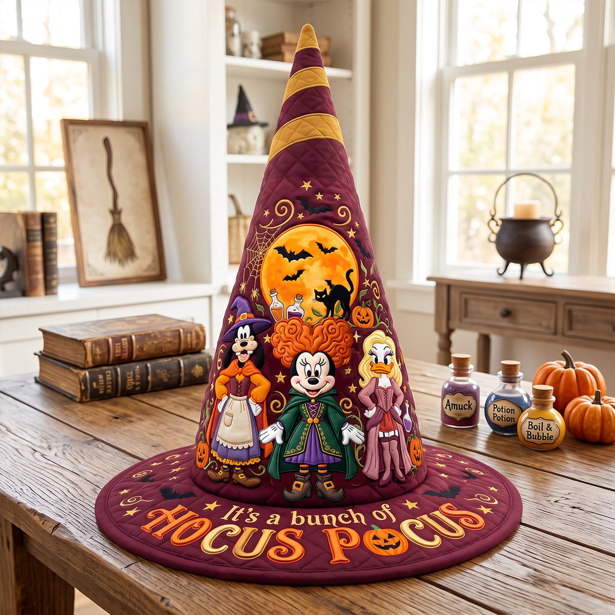 Mickey Friends Hocus Pocus Mystical Quilted Witch Hat Best Gifts For Halloween - Kdjoy Mickey Friends Hocus Pocus Mystical Quilted Witch Hat Best Gifts For Halloween - Kdjoy