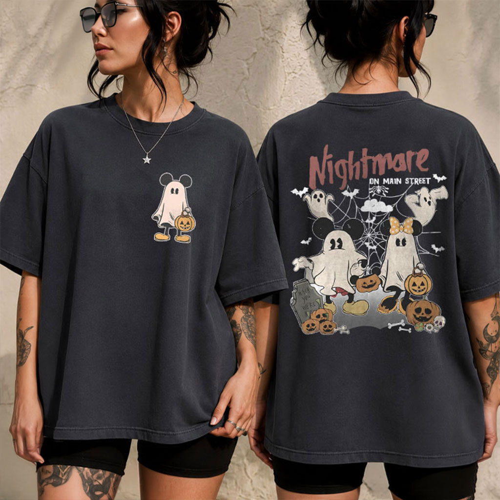Mickey Minnie Boo Nightmare On Main Street Shirt Halloween Apparel Mickey Lovers Gifts - Kdjoy