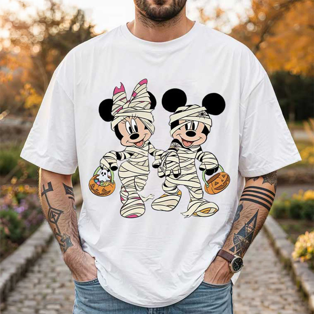 Mickey Minnie Mummy Halloween Retro Party 2026 T-Shirt Cute Halloween Shirts Gifts For BFF - Kdjoy Mickey Minnie Mummy Halloween Retro Party 2026 T-Shirt Cute Halloween Shirts Gifts For BFF - Kdjoy