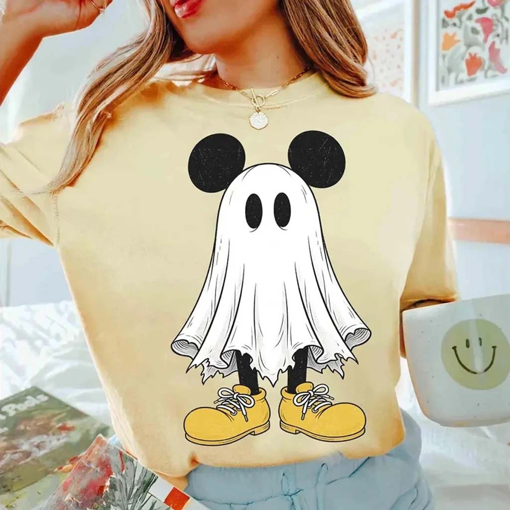 Mickey Mouse Ghost T-Shirt Halloween Themed Apparel Gift For Friends - Kdjoy Mickey Mouse Ghost T-Shirt Halloween Themed Apparel Gift For Friends - Kdjoy