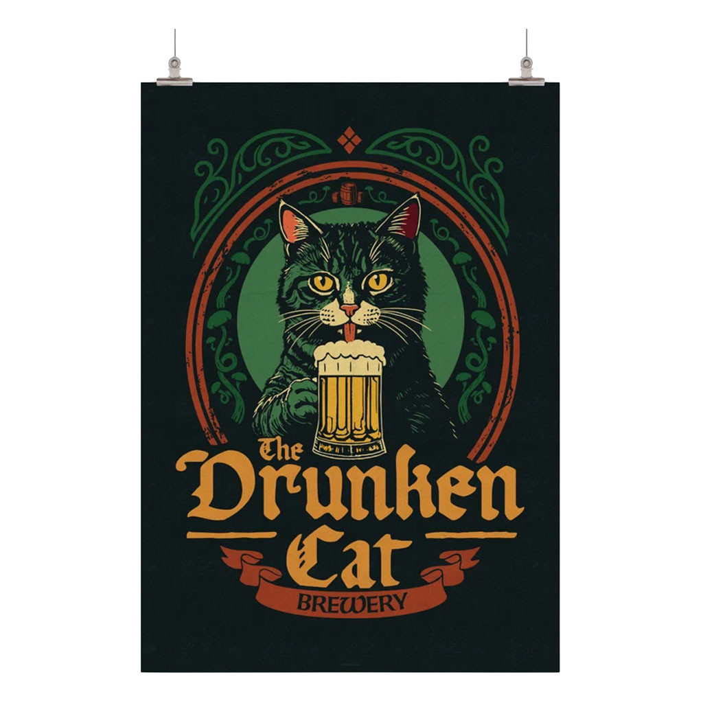 Mighty Merch 2026 Dwarf Fortress Drunken Cat Poster The Drunken Cat Brewery Poster Home Decor - Kdjoy Mighty Merch 2026 Dwarf Fortress Drunken Cat Poster The Drunken Cat Brewery Poster Home Decor - Kdjoy