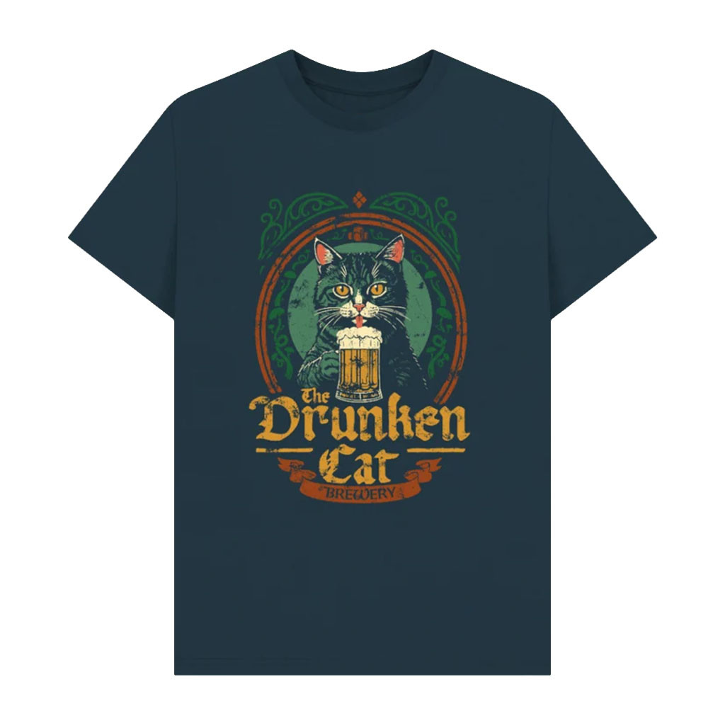 Mighty Merch 2026 Dwarf Fortress Drunken Cat T-Shirt The Drunken Cat Brewery Shirt Gamer Gifts - Kdjoy