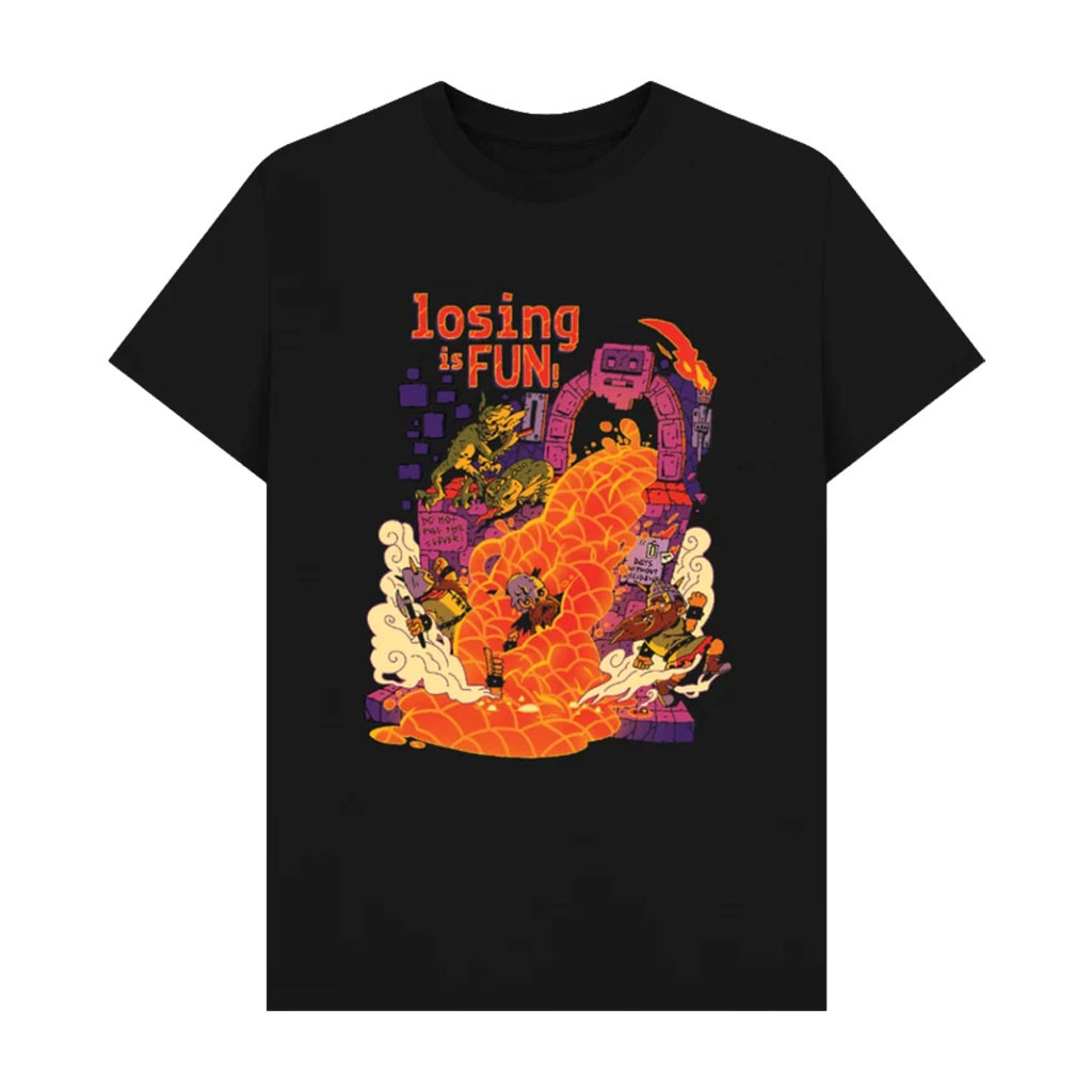 Mighty Merch 2026 Dwarf Fortress Losing Is Fun T-Shirt Black Unique Gift For Boyfriend - Kdjoy