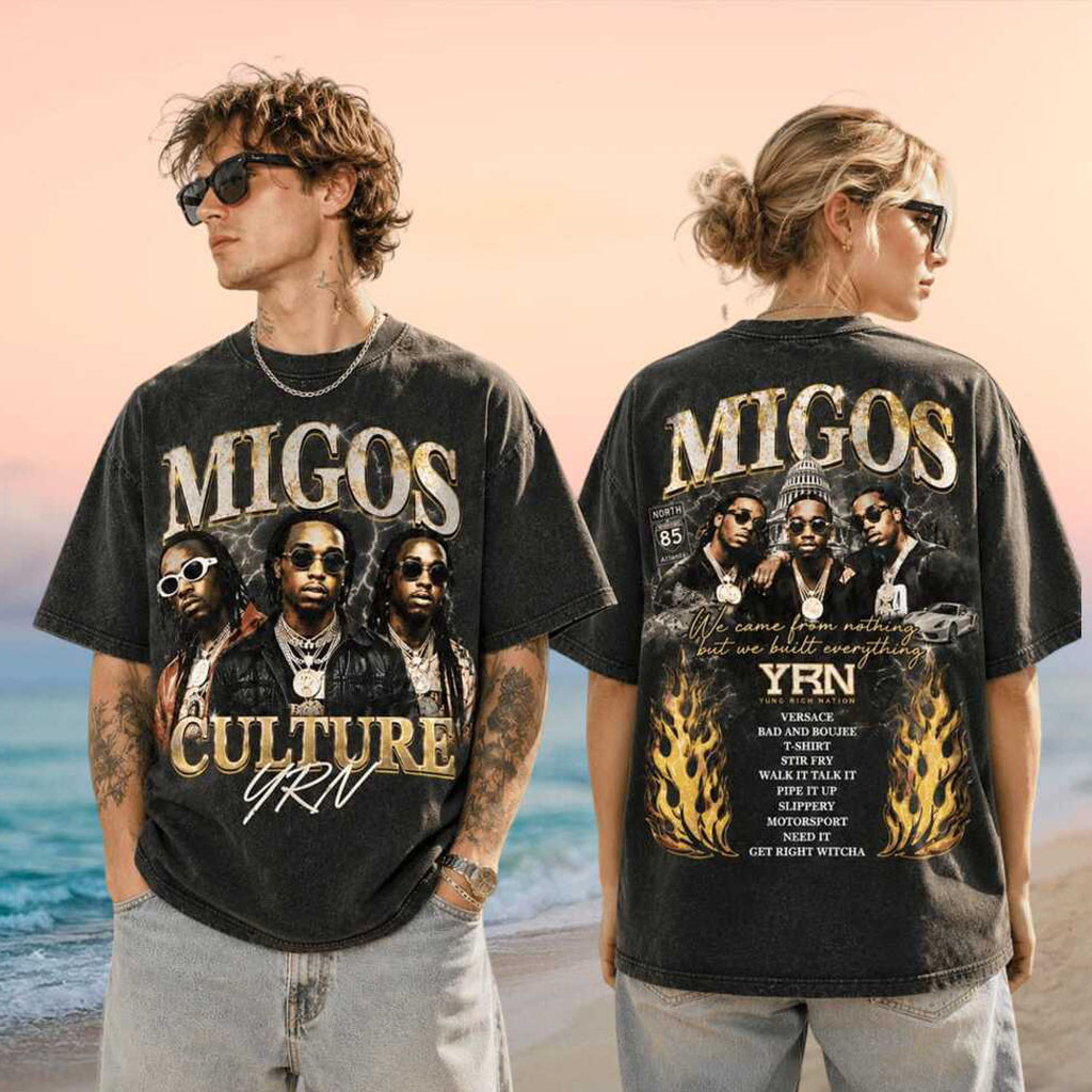Migos Culture YRN Atlanta Hip Hop Music Shirt Migos Merch Gifts For Music Lovers - Kdjoy
