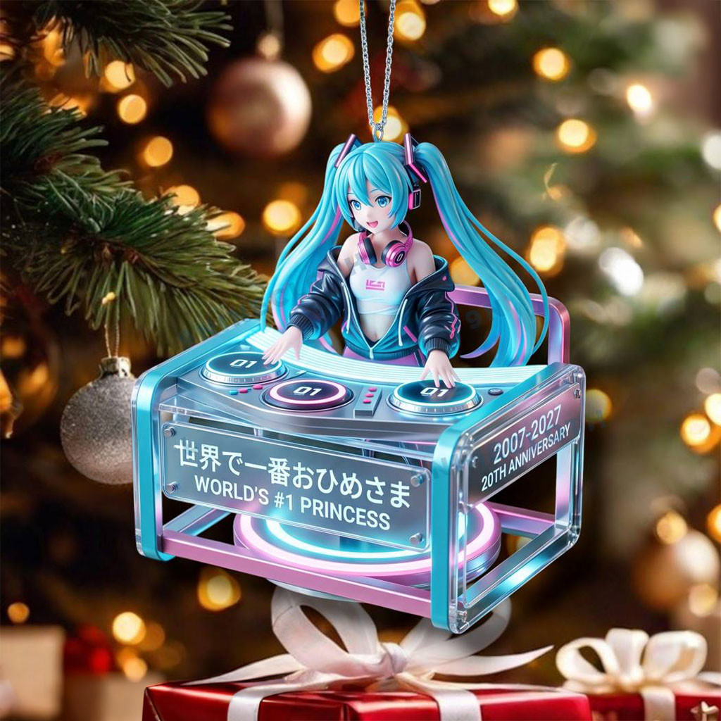 Miku 2007 2027 20th Anniversary World's 1 Princess Ornament Hatsune Miku Xmas Ornament - Kdjoy