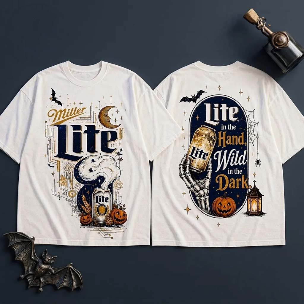 Miller Lite Halloween Skeleton Shirt 2026 Lite In The Hand Wild In The Dark Tee Halloween Gifts - Kdjoy Miller Lite Halloween Skeleton Shirt 2026 Lite In The Hand Wild In The Dark Tee Halloween Gifts - Kdjoy