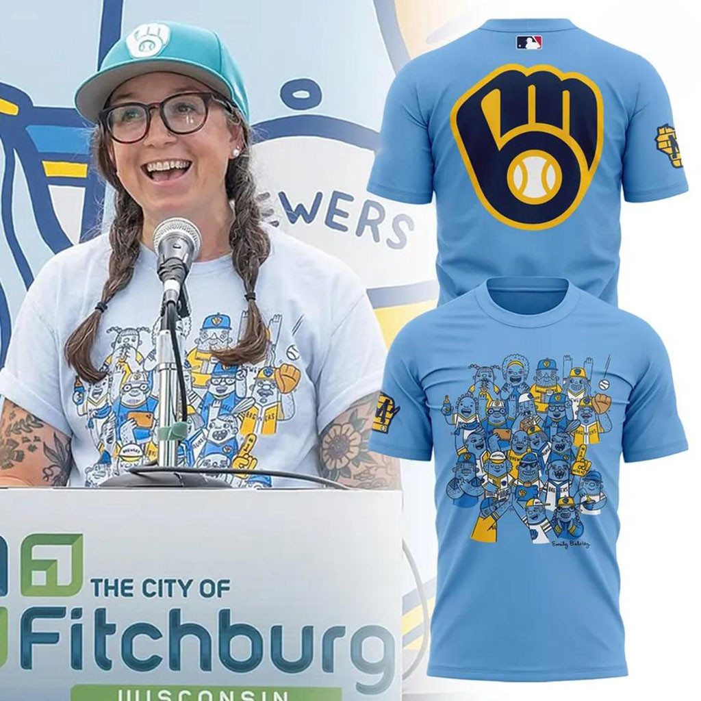 Milwaukee Brewers Ball-In-Glove T-Shirt Brewers Merch Best Gifts For Baseball Lovers - Kdjoy Milwaukee Brewers Ball-In-Glove T-Shirt Brewers Merch Best Gifts For Baseball Lovers - Kdjoy