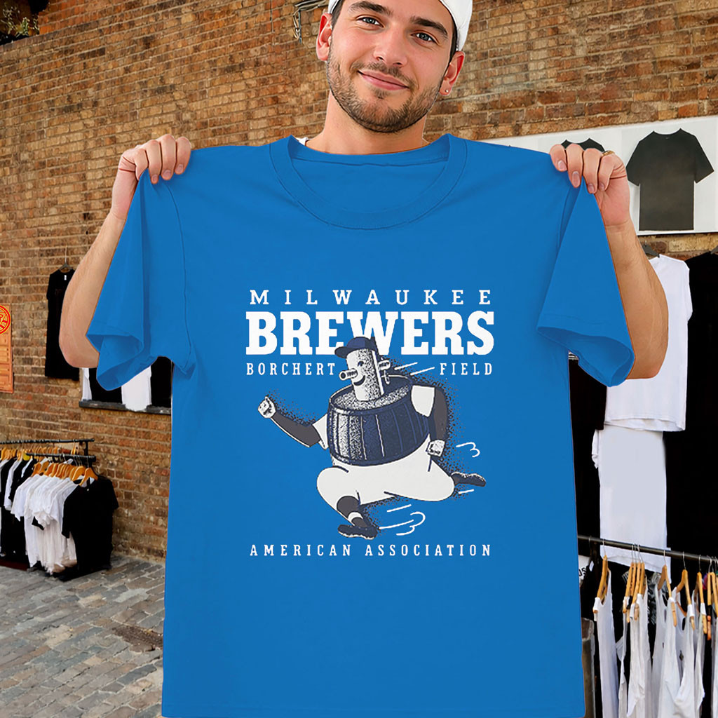 Milwaukee Brewers Borchert Field Shirt Vintage Baseball Tee Brewers Merch Fans Gifts - Kdjoy Milwaukee Brewers Borchert Field Shirt Vintage Baseball Tee Brewers Merch Fans Gifts - Kdjoy
