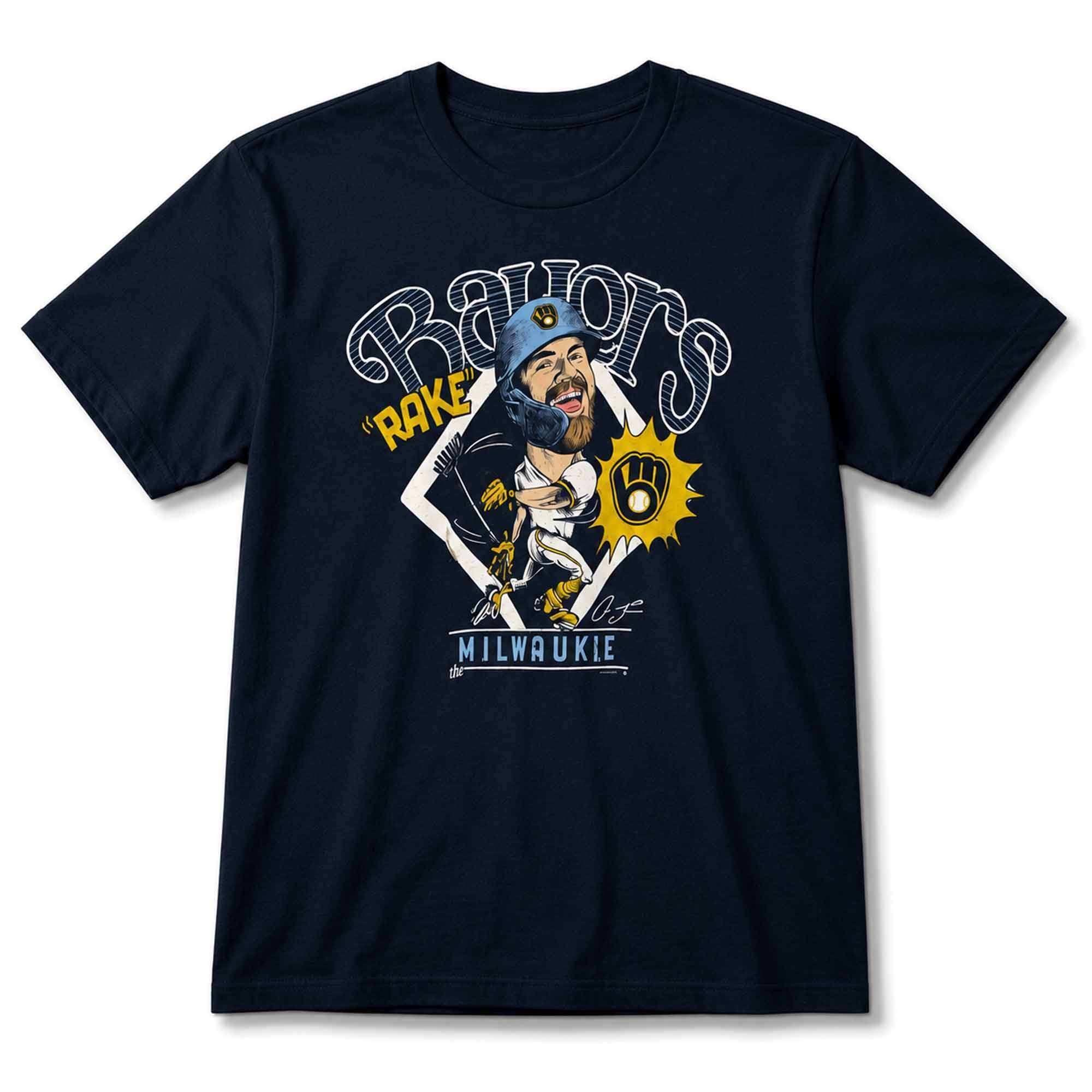 Milwaukee Brewers Jake The Rake Bauers Shirt Brewers Merch Gifts For Baseball Fans - Kdjoy