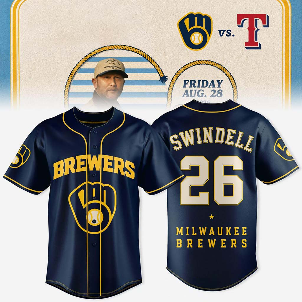 Milwaukee Brewers X Cole Swindell 2026 Night Baseball Jersey Brewers Merch Gift For Fans - Kdjoy Milwaukee Brewers X Cole Swindell 2026 Night Baseball Jersey Brewers Merch Gift For Fans - Kdjoy