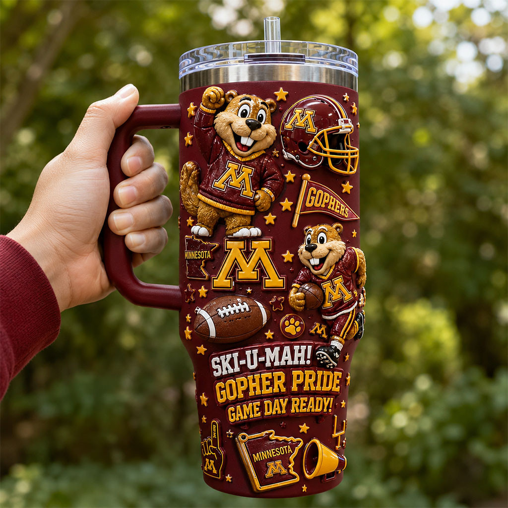 Minnesota Golden Gophers Merch Ski-U-Mah Gopher Pride Tumbler Game Day Ready Football Fan Gifts - Kdjoy Minnesota Golden Gophers Merch Ski-U-Mah Gopher Pride Tumbler Game Day Ready Football Fan Gifts - Kdjoy