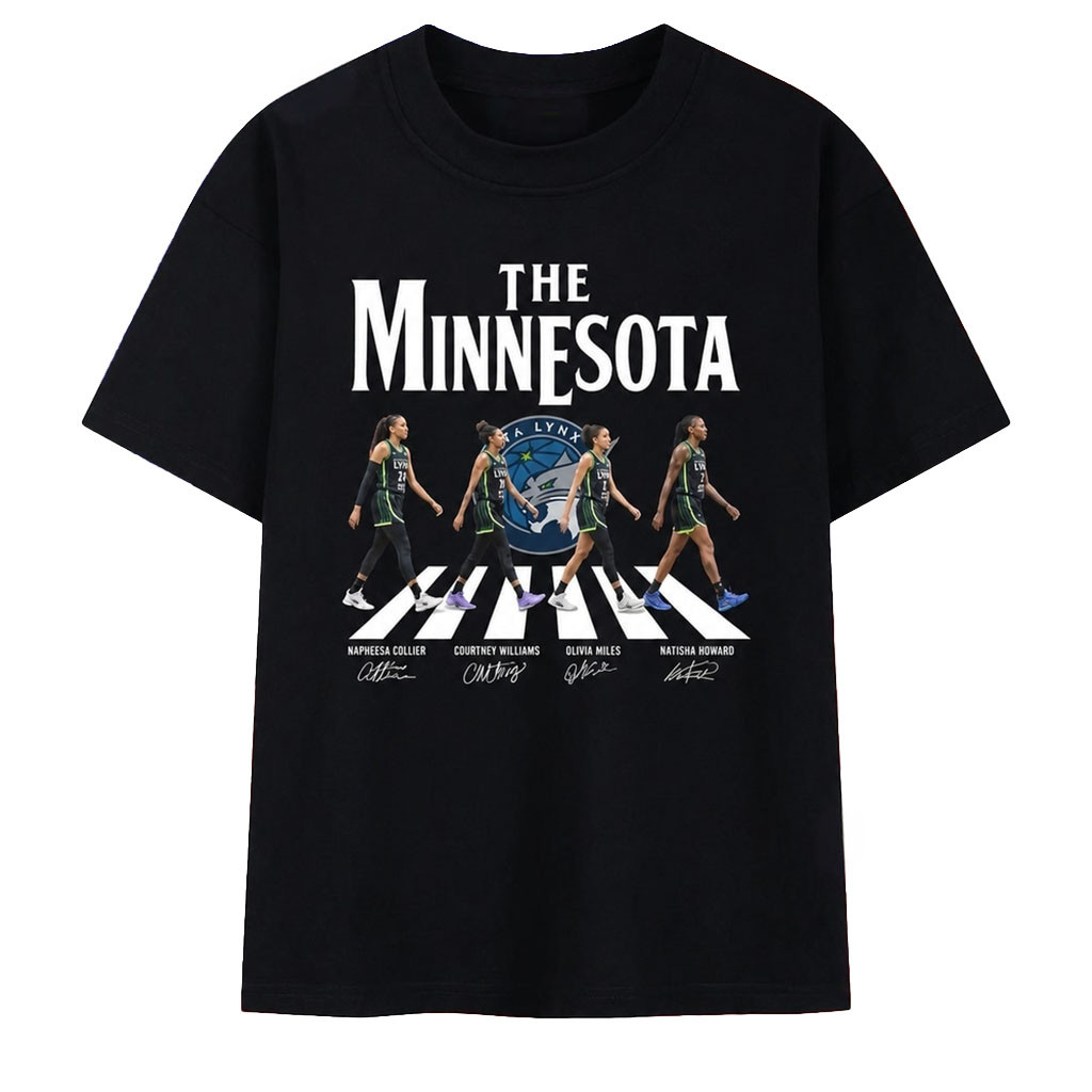 Minnesota Lynx Abbey Road Signature T-Shirt MN Lynx Merch Basketball Enthusiast Gifts - Kdjoy Minnesota Lynx Abbey Road Signature T-Shirt MN Lynx Merch Basketball Enthusiast Gifts - Kdjoy