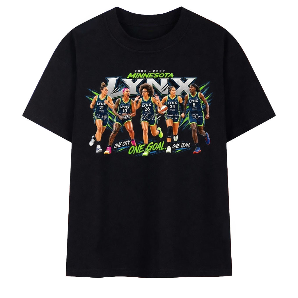 Minnesota Lynx One City One Goal One Team Signatures T-Shirt Minnesota Lynx Merch Fan Gear - Kdjoy Minnesota Lynx One City One Goal One Team Signatures T-Shirt Minnesota Lynx Merch Fan Gear - Kdjoy