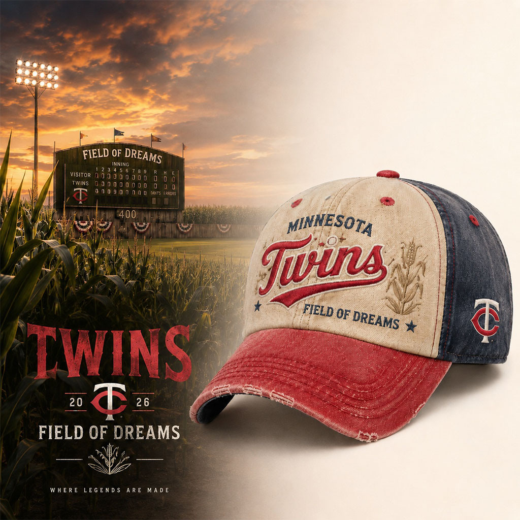 Minnesota Twins Field of Dreams 2026 Baseball Hat Minnesota Twins Merch Gifts For Fans - Kdjoy Minnesota Twins Field of Dreams 2026 Baseball Hat Minnesota Twins Merch Gifts For Fans - Kdjoy