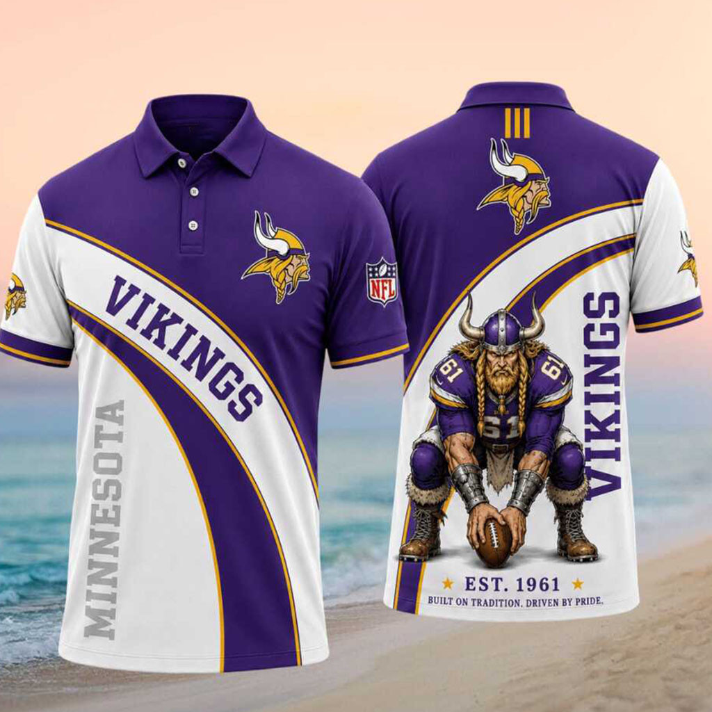 Minnesota Vikings Football Player Tradition Polo Shirt MN Vikings Merch Football Themed Gift - Kdjoy