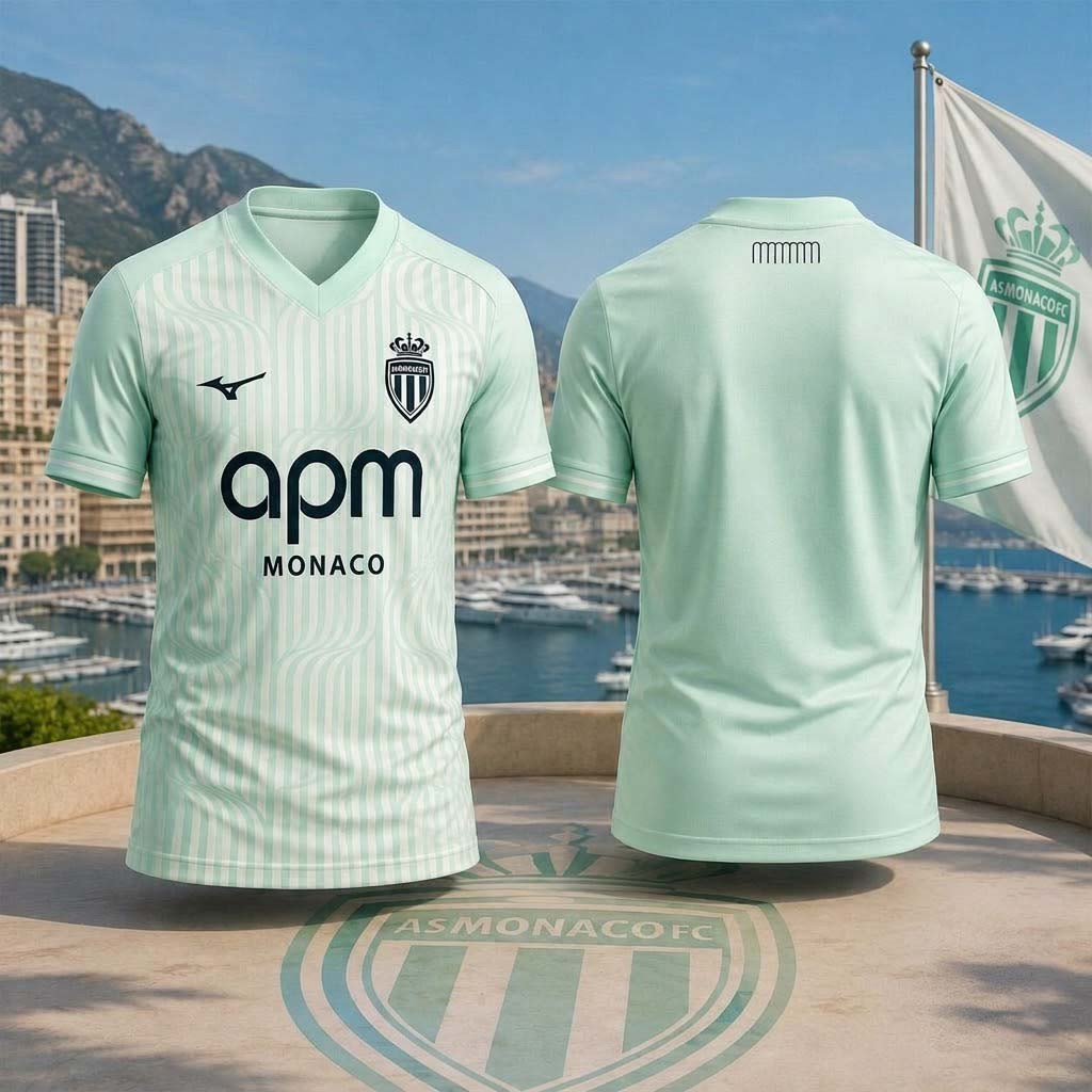 Mizuno Monaco 2026-27 Third Kit Jersey AS Monaco Merch Gift For Brothers