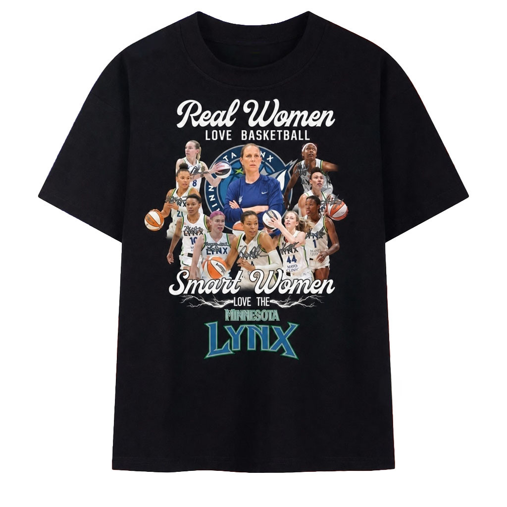MN Lynx Merch 2026 Real Women Love Basketball Smart Women Love The Minnesota Lynx T-Shirt - Kdjoy MN Lynx Merch 2026 Real Women Love Basketball Smart Women Love The Minnesota Lynx T-Shirt - Kdjoy