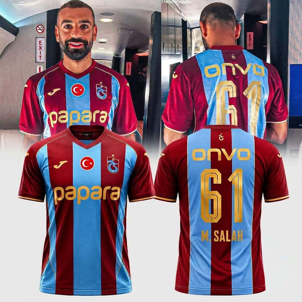 Mohamed Salah Number #61 Trabzonspor Jersey Shirt Mohamed Salah Merch Gift For Fans