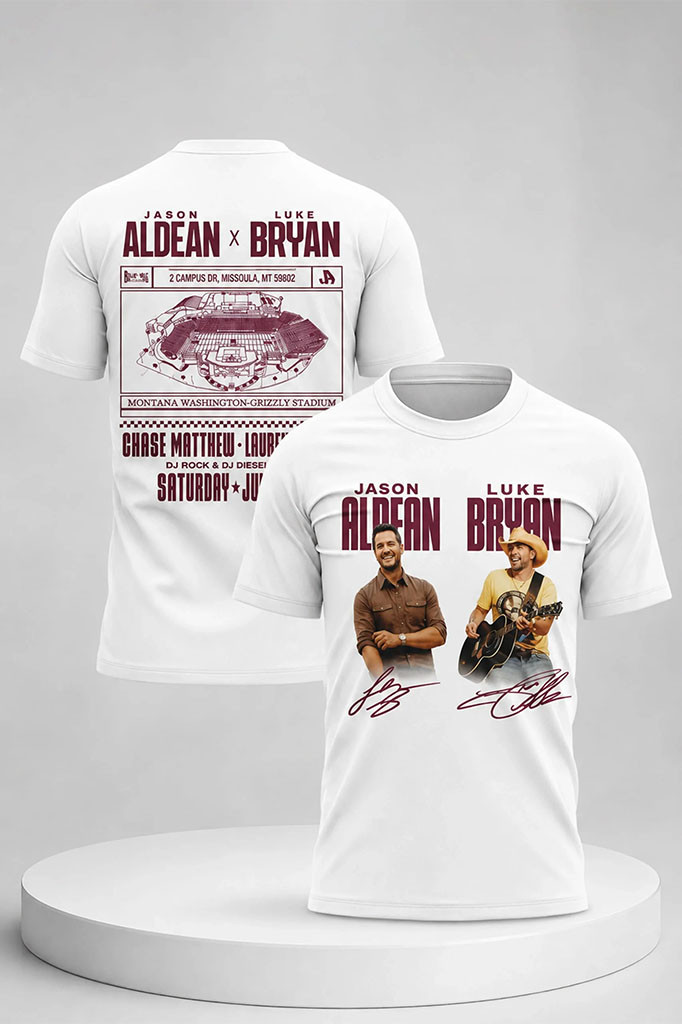 Montana Grizzlies x Jason Aldean And Luke Bryan Shirt Presents For Music Lovers - Kdjoy
