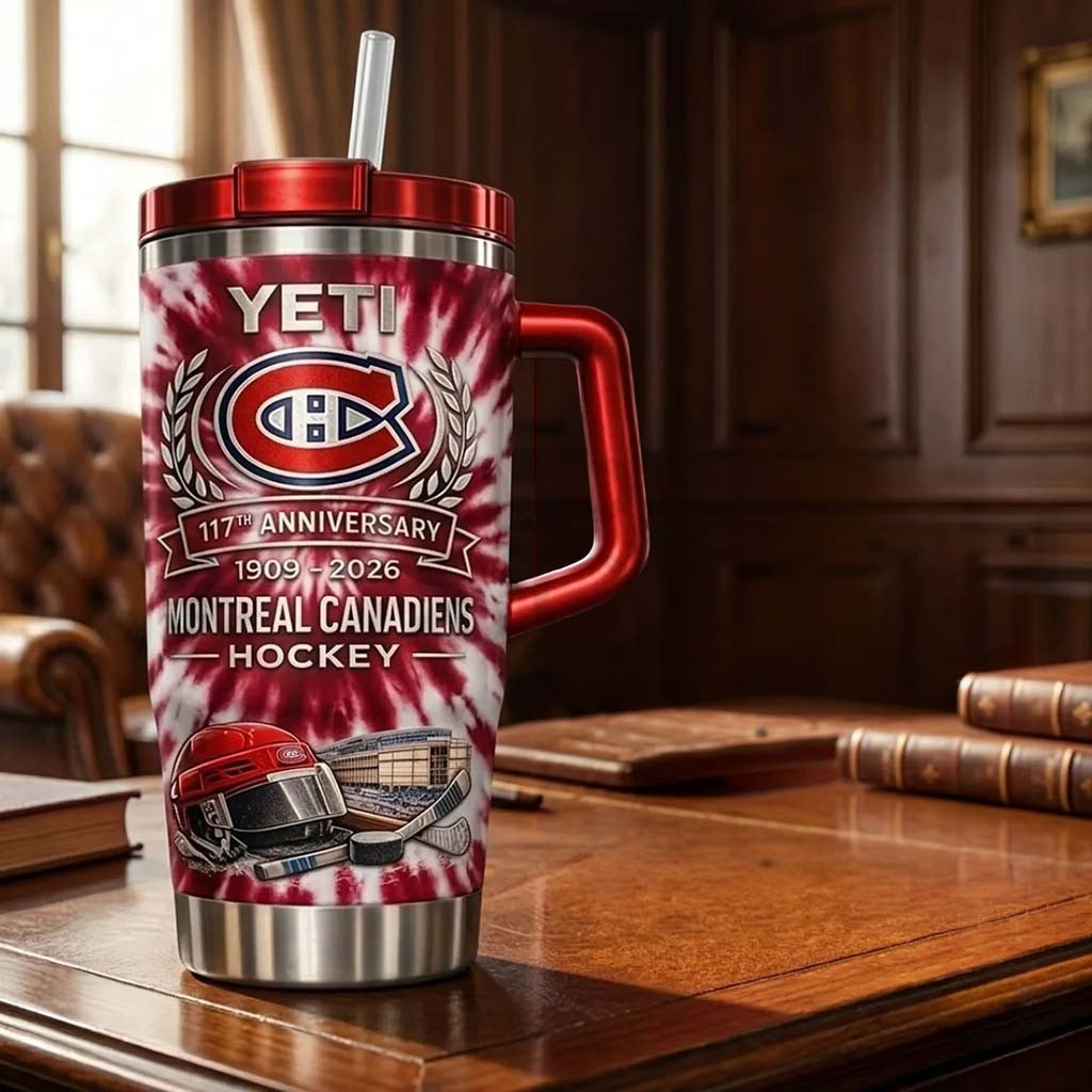 Montreal Canadiens 117th Anniversary Stanley Tumbler Montreal Canadiens Merch Hockey Fan Gifts - Kdjoy