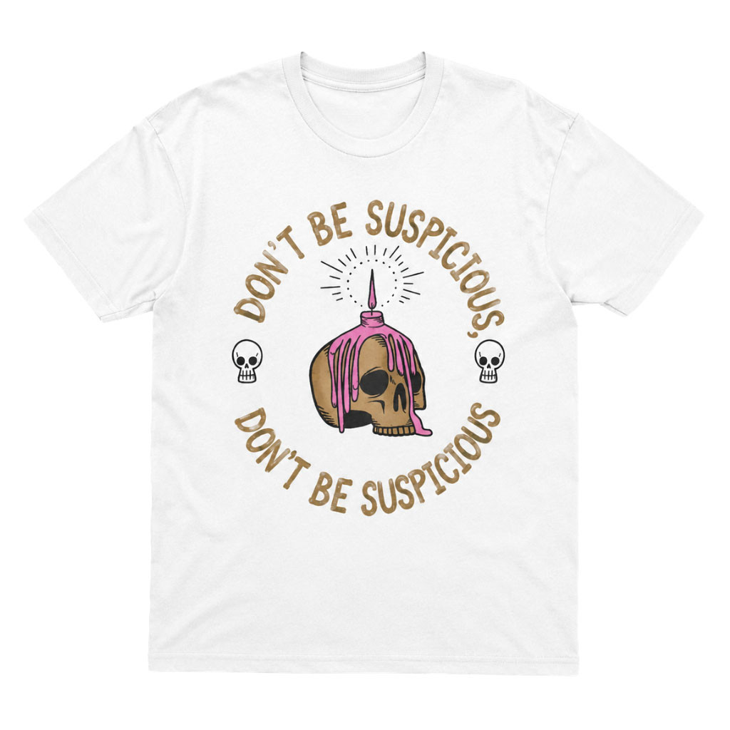 Morbid Podcast Merch 2026 Don't Be Suspicious Skull Candle T-Shirt Spooky Gift Ideas - Kdjoy Morbid Podcast Merch 2026 Don't Be Suspicious Skull Candle T-Shirt Spooky Gift Ideas - Kdjoy