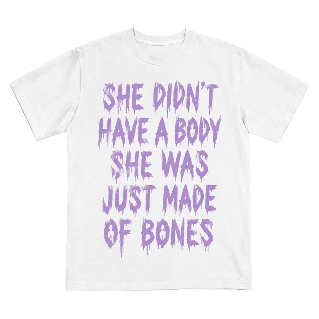 Morbid Podcast Merch 2026 Purple Dripping T-Shirt She Didn't Have A Body She Was Just Made Tee' - Kdjoy