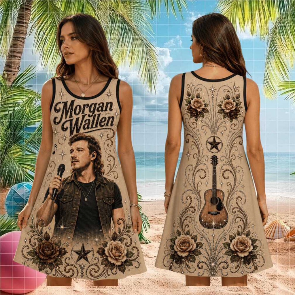Morgan Wallen One Thing At A Time Vintage Sleeveless Dress 2026 Morgan Wallen Merch Women's - Kdjoy