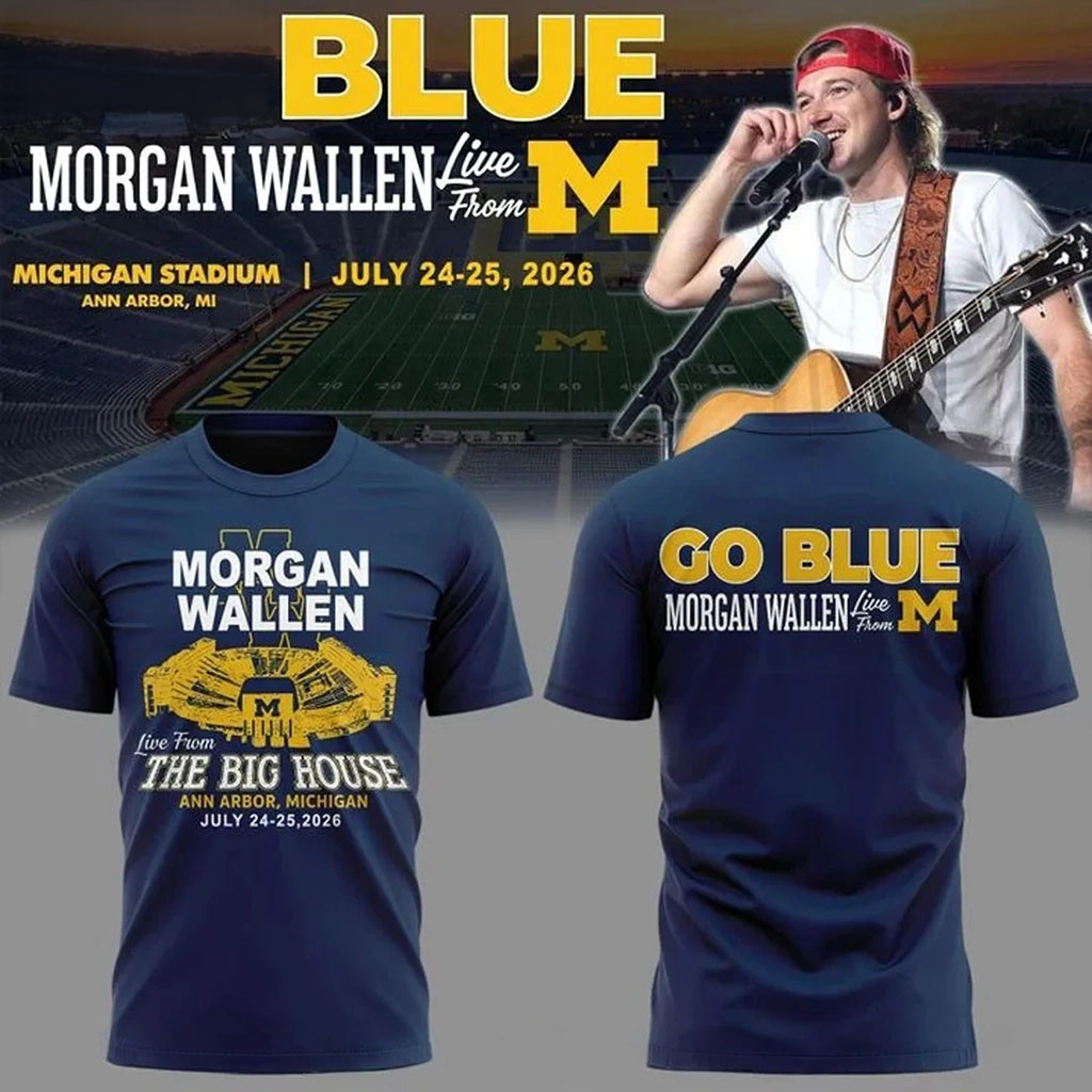 Morgan Wallen X Michigan Wolverines Merch Still The Problem Tour 2026 T-Shirt Go Blue Shirt - Kdjoy