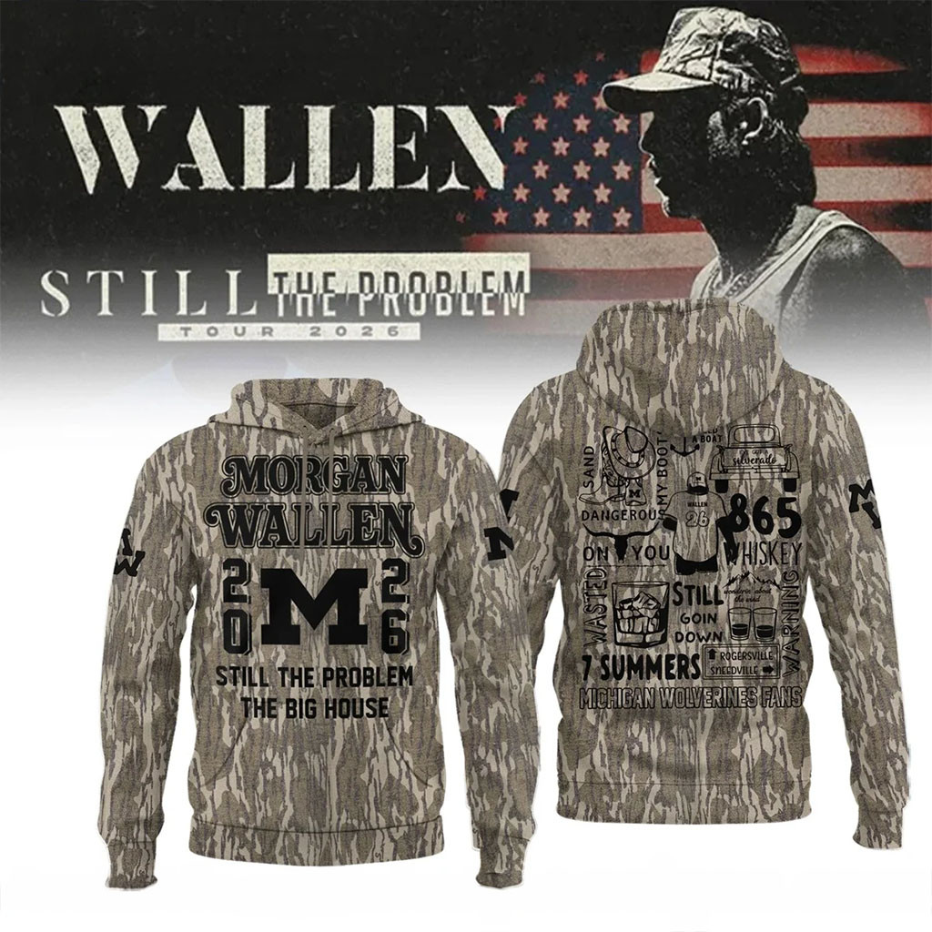 Morgan Wallen X Michigan Wolverines Still The Problem Tour 2026 Hoodie Morgan Wallen Merch Camo - Kdjoy Morgan Wallen X Michigan Wolverines Still The Problem Tour 2026 Hoodie Morgan Wallen Merch Camo - Kdjoy