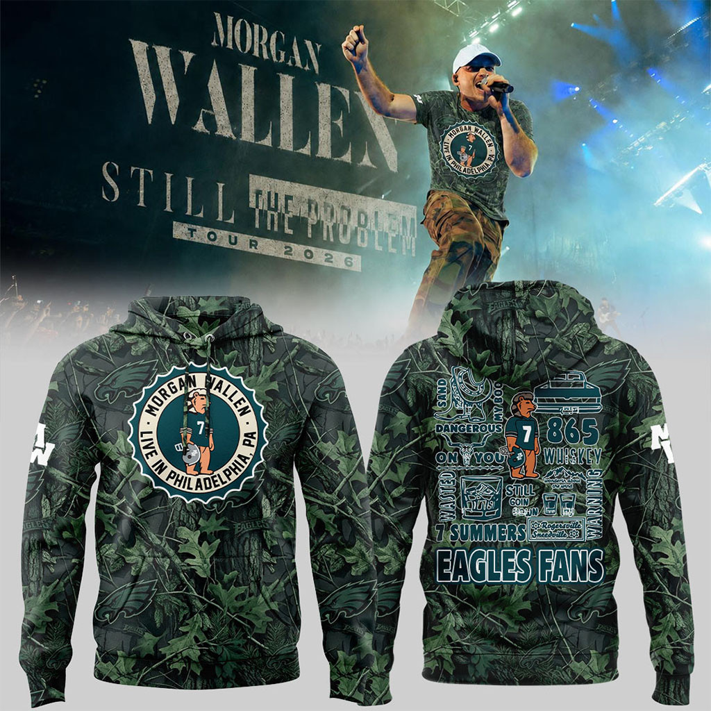 Morgan Wallen X Philadelphia Eagles Merch Still The Problem Tour 2026 Hoodie Country Fan Gifts - Kdjoy