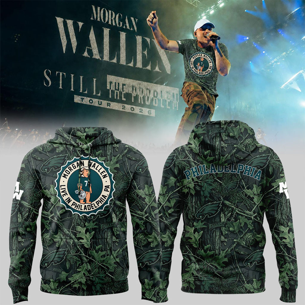 Morgan Wallen X Philadelphia Eagles Still The Problem Tour 2026 Hoodie MW Concert Merch For Fan - Kdjoy Morgan Wallen X Philadelphia Eagles Still The Problem Tour 2026 Hoodie MW Concert Merch For Fan - Kdjoy