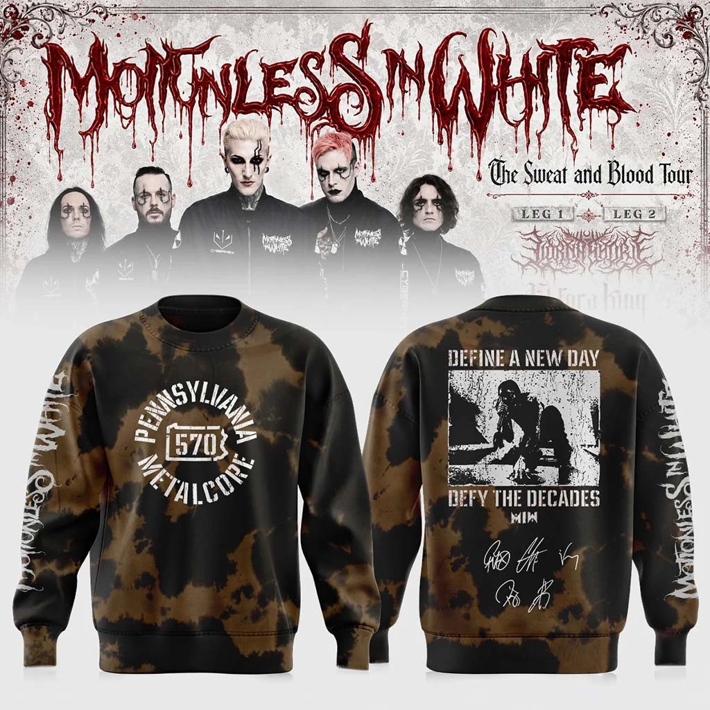 Motionless In White Merch The Sweat And Blood Tour 2026 Signature Sweatshirt Music Fan Gear - Kdjoy Motionless In White Merch The Sweat And Blood Tour 2026 Signature Sweatshirt Music Fan Gear - Kdjoy