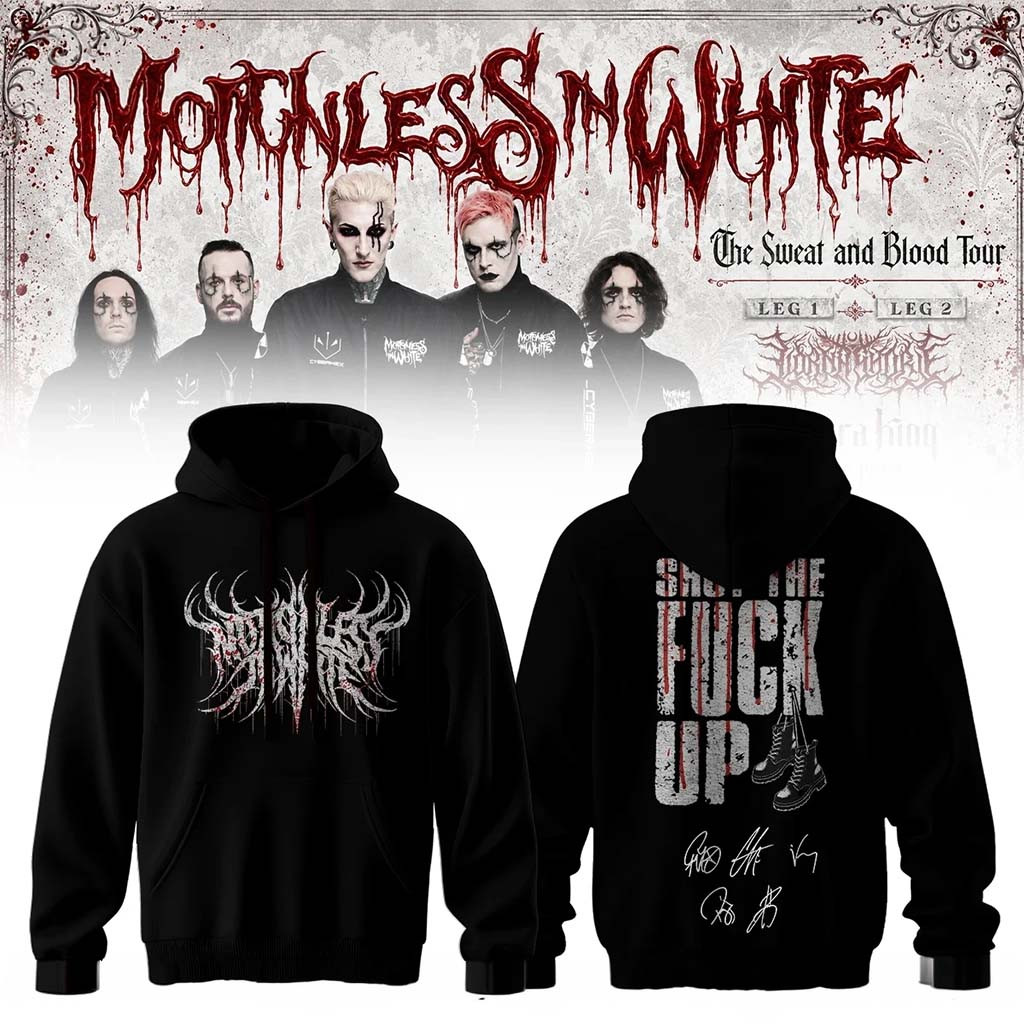 Motionless In White The Sweat And Blood Tour 2026 Signature Hoodie Motionless In White Merch - Kdjoy Motionless In White The Sweat And Blood Tour 2026 Signature Hoodie Motionless In White Merch - Kdjoy