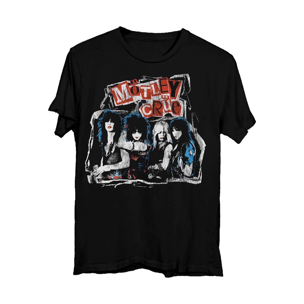 Motley Crue Merch 2026 Vintage Collage T-Shirt Motley Crue Band Shirt Gift For Music Lover