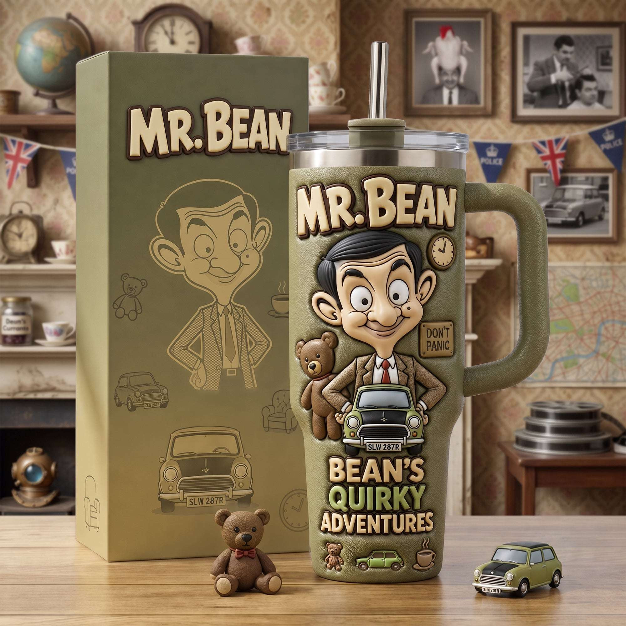 Mr Bean Merch Bean's Quirky Adventures Tumbler Gifts For Best Friends - Kdjoy